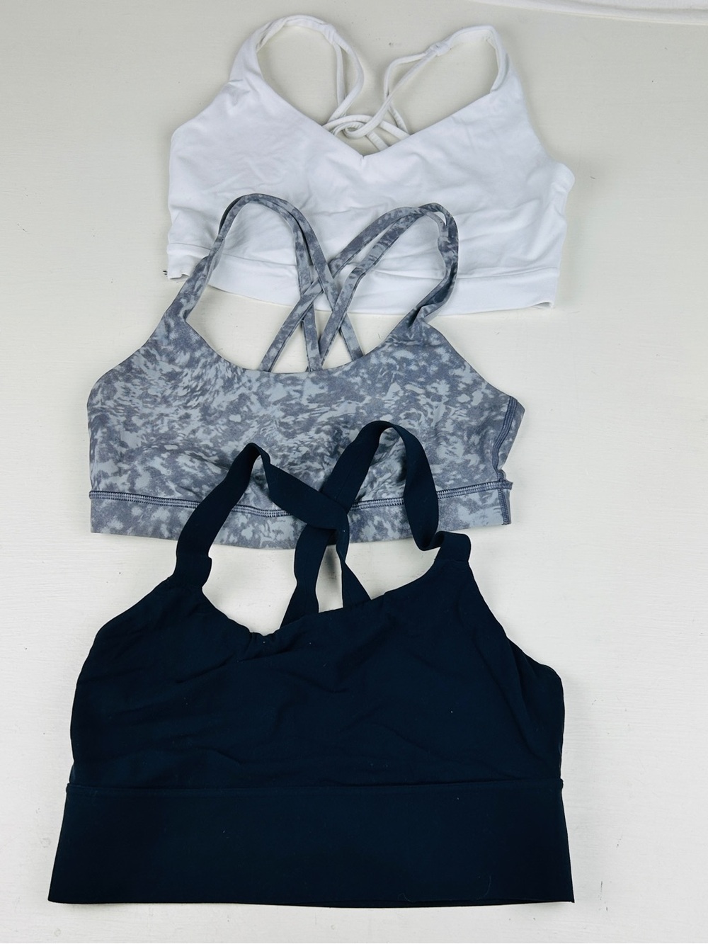 Lululemon X Athleta Set Of 3 Sports Bras With Straps Size 8 Medium
